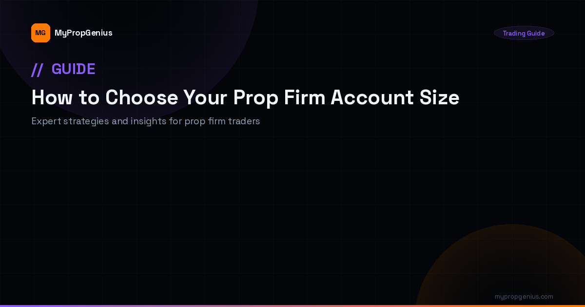 How to Choose Your Prop Firm Account Size | MyPropGenius