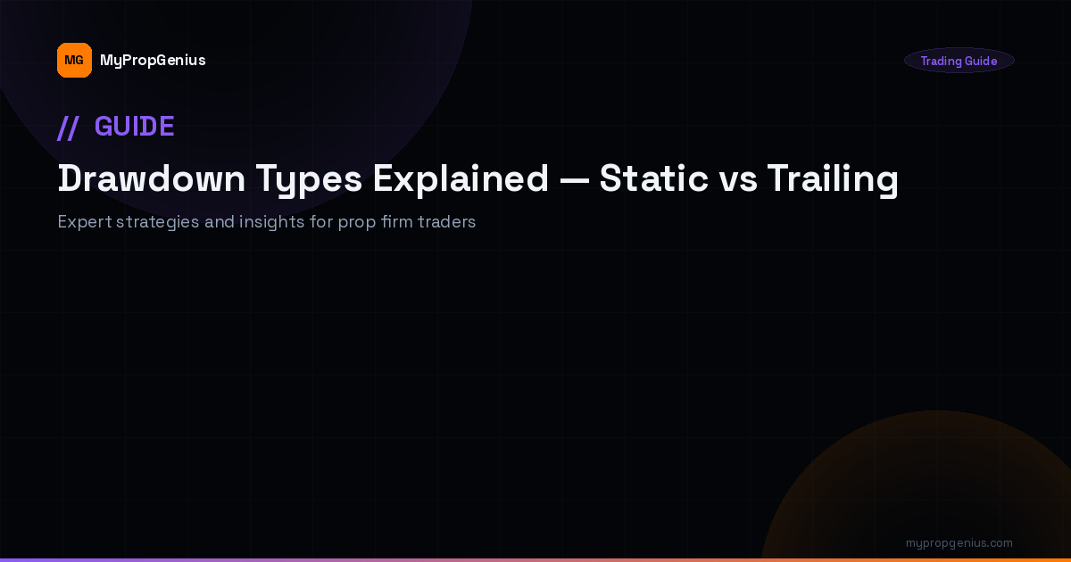 Drawdown Top Step Example Drawdown Types Explained — Static vs Trailing | MyPropGenius